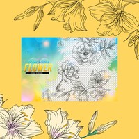 Outline Flowers Brushes