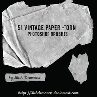 51 Paper Torn Brushes