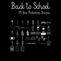 35 Free School Equipment Photoshop Shapes