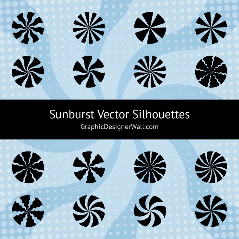 Photoshop custom shapes light, rays, sunbrust