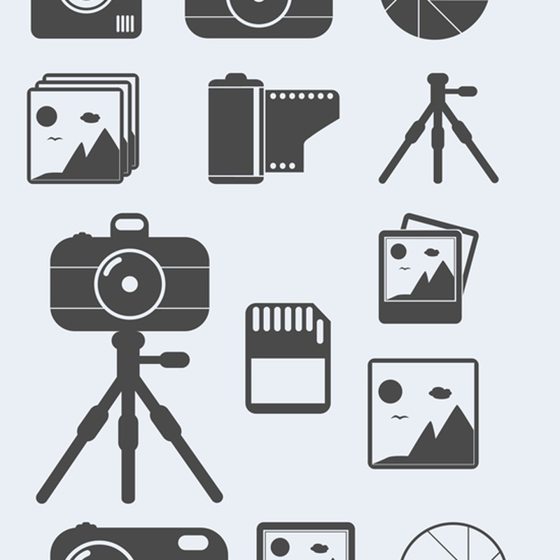 Photoshop custom shapes camera, polaroid