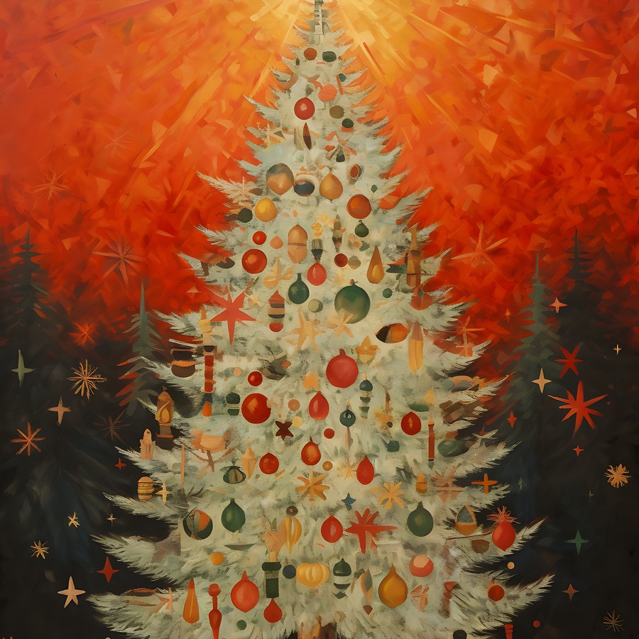 Photoshop images Christmas tree, forest